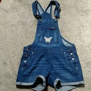 LEI Butterfly Embroidered Shortalls